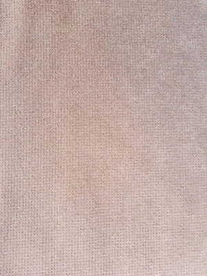 Tela de tapicería años 90 texturizada marrón claro terciopelo 60" ancho x 58" con respaldo Foto 1 de 3