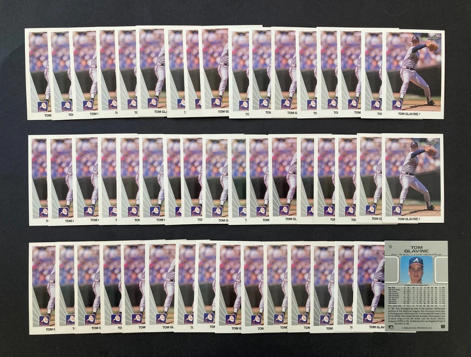 TOM GLAVINE Atlanta Braves 1990 Leaf Card #13 - 50 Count Lot - #V03192E — 第 1/1 张图片