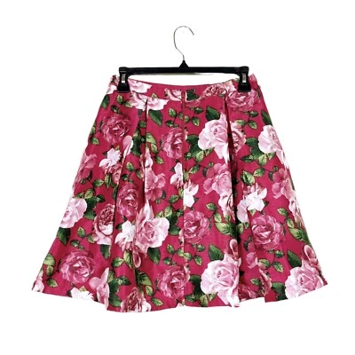 My Michelle Skirt Women’s Size 9 Rose Pink Floral Pleated Puffy Twirl Skater - Image 1 of 4