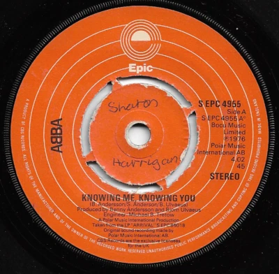 ABBA - KNOWING ME, KNOWING YOU / HAPPY HAWAII - 70s EUROPOP 1970s DISCO POP - Image 1 of 3