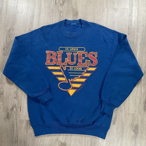 Vintage Swingster 1991 St. Louis Blues Sweatshirt NHL  Hockney Size Medium Blue Cover