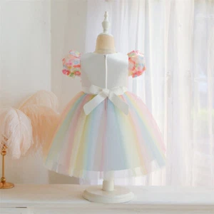Toddler Baby Kids Girls Lace Flower Tutu Dress Bridesmaid Princess Party Gown - Picture 1 of 33