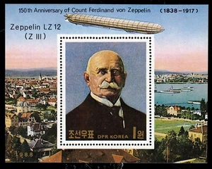 Corea Bl. 237 **, 150 Aniversario Conde Zeppelin - Imagen 1 de 1