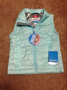 NWT Columbia Girls Omni- Heat Crested Butte Puff Vest Powder Blue  Sz: 6 (XS) - Picture 1 of 11