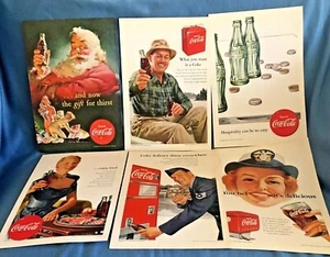 KOMPLETTER SATZ VON 6 1952 COCA COLA ANZEIGEN NATIONAL GEOGRAPHIC MAGAZINE - Bild 1 von 7