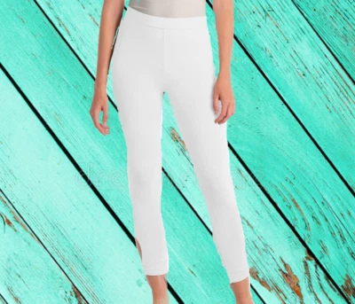NWT FRESH PRODUCE XL XXL Sanibel Twist Stretch Capri Leggings Pants USA White - Image 1 of 4