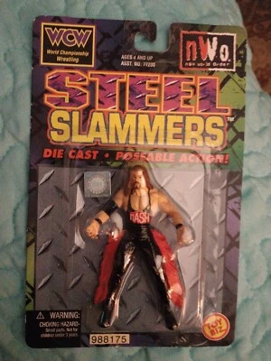 1999 WCW NWO KEVIN NASH STEEL SLAMMERS FIGURE. Never Been Opened  - Image 1 of 2