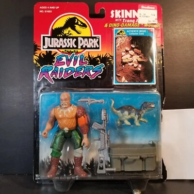 Boneco de ação Jurassic Park SKINNER Evil Raider com cartão #43 Kenner '94 - Imagem 1 de 4