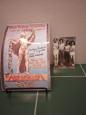 1932 OLYMPIC GAMES  LOS ANGELES Signed Photo Gold Medal Winner - Image 1 of 4