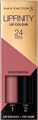 Max Factor Lipfinity 2-Step Lipstick 015 Ethereal – Long-Lasting Colour 4.2g - Image 1 of 4