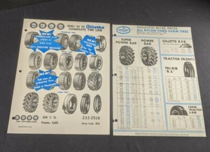 Vintage 1969 Gillette Tires Sales Brochures Weco Tire Fresno Car Truck Farm Car - Picture 1 of 6