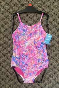 New Speedo UPF 50+ Youth One-Piece Pink Swimsuit SZ: M-(10) NWT - Picture 1 of 5
