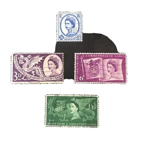 GREAT BRITAIN, SCOTT # 337+338-340(3) 2-COMPLETE SETS 1957-58 HISTORICAL USED - Picture 1 of 3