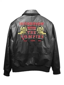 Interview with The Vampire Crew Black Genuine Leather Jacket Men & Women - Picture 1 of 4