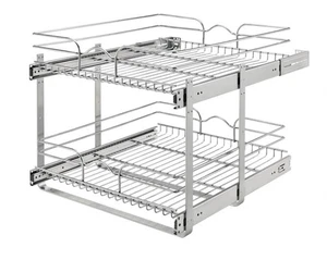 Rev-A-Shelf 2-Tier Kitchen Cabinet Pull Out Shelf and Drawer Organizer .......D2 - Picture 1 of 13