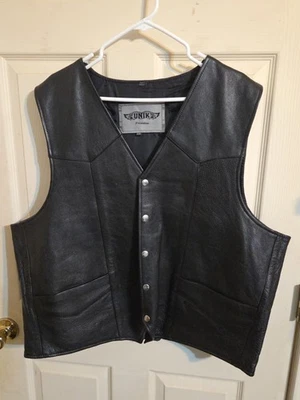 Vintage UNIK Premium  Leather Vest  2 inside pockets   Size 2XL - Image 1 of 4