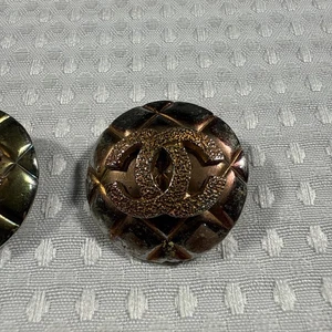 Vintage Chanel Paris Earrings CC Clip On Rare - Bild 1 von 5