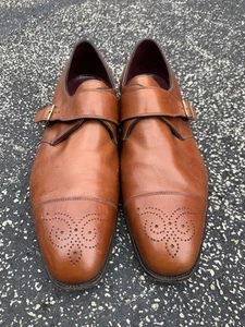 ⭐️ RALPH LAUREN PURPLE LABEL MONK STRAP BROWN SHOES 9.5 ⭐️ - Picture 1 of 12