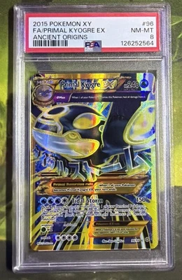 Primal Kyogre EX 96/98 Full Art - XY Ancient Origins - PSA 8 NM-MT - Image 1 of 4