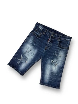 Pantalones cortos de mezclilla estilo desgastado sucio rasgado Dsquared2 para hombre talla W31 Foto 1 de 4