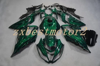 Kit de carenado completo de fibra de carbono forjado verde para Kawasaki Ninja ZX-6R 636 2013-18 Foto 1 de 4