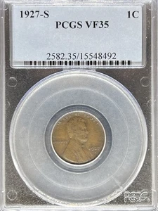 1927-S Lincoln Cent VF35 PCGS (#PA15548492) - Picture 1 of 2