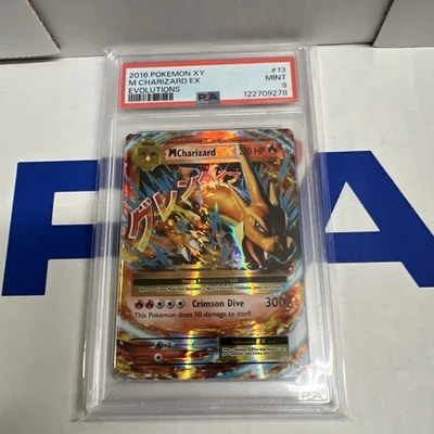 Pokemon Mega M CHARIZARD EX 13/108 XY Evolutions Holo Ultra Rare PSA 9 - Image 1 of 2
