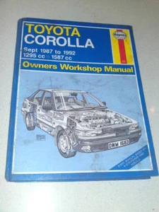 HAYNES MANUAL TOYOTA CORALLA SEPT 1987 TO 1992 - Picture 1 of 1