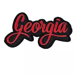 Georgia 3" x 1,5" gestickter Bügelbild Aufnäher | Georgia Bulldogs - Bild 1 von 3