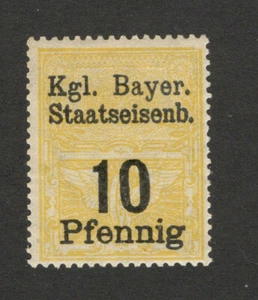 GERMANY-Kgl Bayer staatseisenb ovpt. train railway-fiscal tax due REVENUE- 10 pf - Picture 1 of 2
