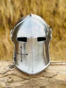 Medieval Barbuta Helmet Battle Steel Warrior Armor Helmet LARP Reenactment - Picture 1 of 5