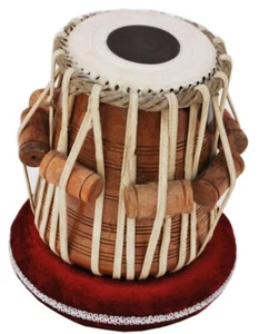 Indische traditionelle Tabla nur reine Sheesham Holz Tabla mit Cusion - Bild 1 von 9