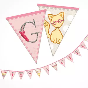 NUEVO~Primitiva Guirnalda Banner Banner de 8,5'~"ES UNA NIÑA~Letrero/Placa/Colgante/Rosa - Imagen 1 de 2