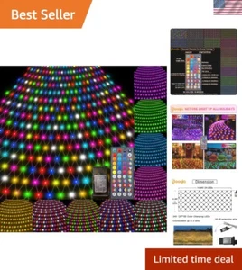 Color Changing Net Lights with 44 Keys Remote, Christmas Net Lights Outdoor M... - Picture 1 of 7