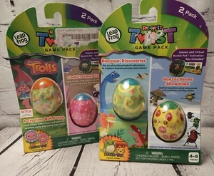 LeapFrog RockIt Twist Game Packs Lot Of 2 Trolls, Cookie, Dinos & Banzai Beans - Picture 1 of 8