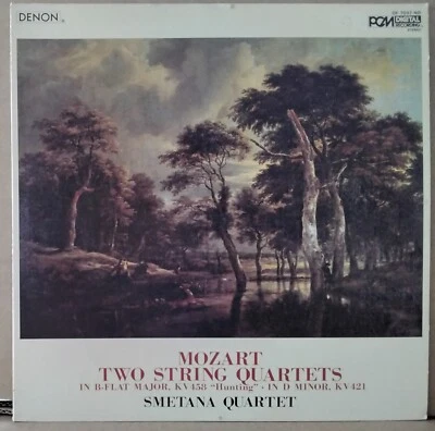 DENON OF-7037-ND 1982 JAPAN MOZART - TWO STRING QUARTETS SMETANA QUARTET LP - Image 1 of 4