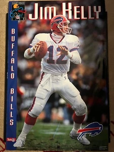 JIM KELLY POSTER - 1992 - (23' X 35') - TEAM NFL COSTACOS BROTHERS - Picture 1 of 1