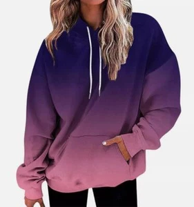 Women Sweatshirt 3D Gradient Long Sleeve Hoodie Hoodie 3d - all printed - Picture 1 of 3