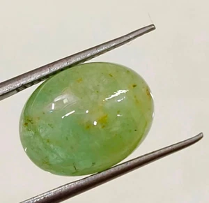 Natural Russian Top Rich Green Emerald Oval Cabochon Loose Gemstone H88 - Picture 1 of 12