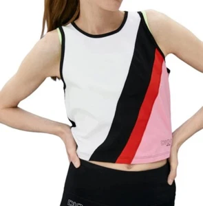 DKNY Sport Black, White, Orange, & Pink Colorblock Tank Top, Size Extra Large! - Picture 1 of 2