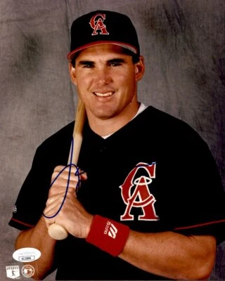 Foto autografiada de Tim Salmon 8x10 California Angels JSA Foto 1 de 2