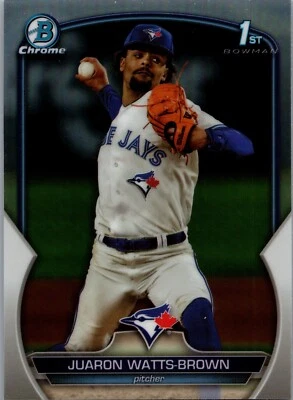 Juaron Watts-Brown 2023 Bowman Draft 1st Chrome Refractor Toronto Blue Jays - Image 1 of 2