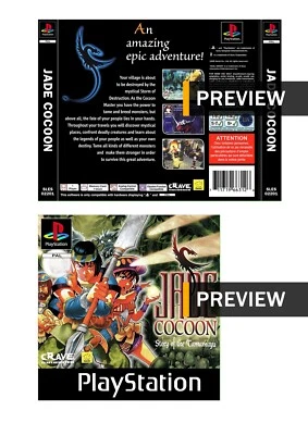 Jade Cocoon PlayStation PS1 Replacement Inlay Covers Front Back - Image 1 of 4