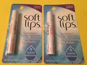 2 Softlips Jelly Bean Limited Edition Lip Protectant SPF20 Vitamin E Balm Gloss - Picture 1 of 3