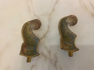 VINTAGE DECORATIVE BRASS ASHTRAY 2 PC. - Picture 1 of 3