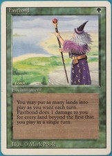 Fastbond Revised HEAVILY PLD Green Rare MAGIC MTG CARD (ID# 243612) ABUGames