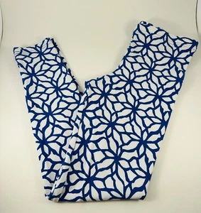 Vineyard  Vines Performance Stretch Leggings Girls Size M Blue White - Picture 1 of 5