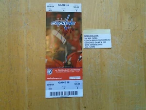 Sean Collins Signed 1st NHL Goal Bruce Boudreau coached # 100 Creased - Picture 1 of 3