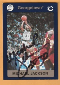 Michael Jackson Georgetown Hoyas AUTO Signed 1991 Card #54 Reston Virginia - Picture 1 of 2