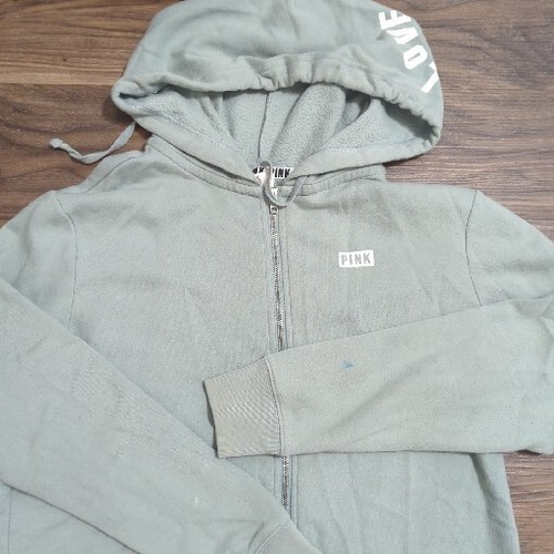 UNDERCOVER Felpa con cappuccio lunga Victoria's secret ROSA verde salvia XSMALL A17